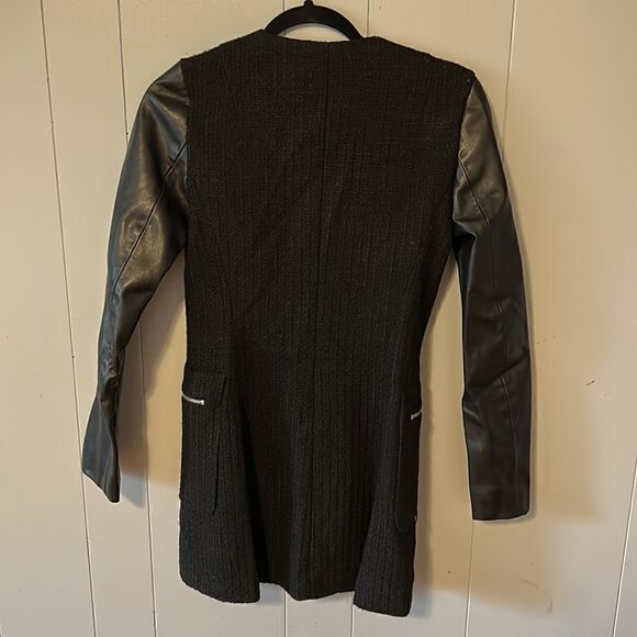 Zara Mixed Media Jacket Size XS - Picture 2 of 2